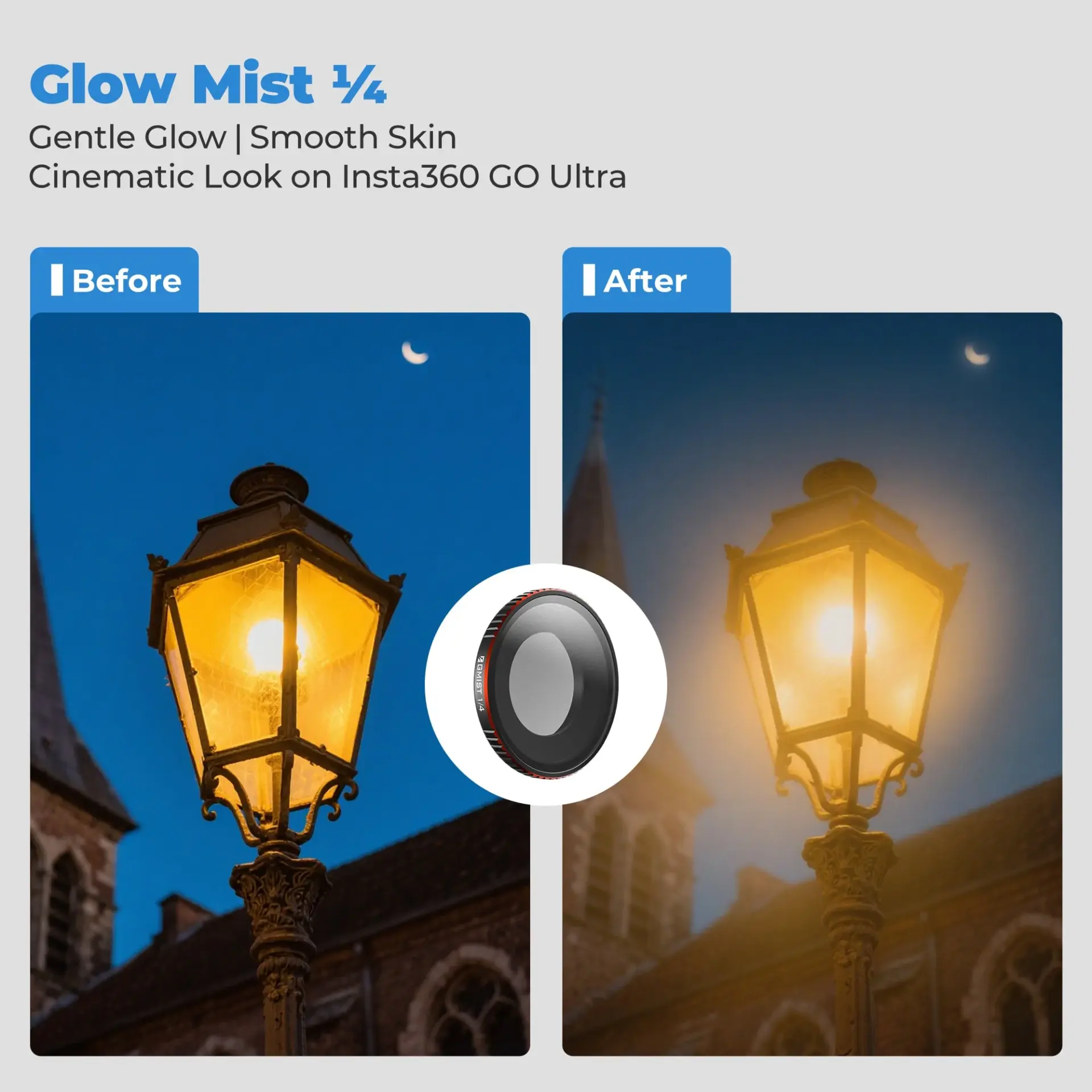 Freewell Freewell Insta360 GO Ultra Black Glow Mist 1/4 Filter Görsel 3