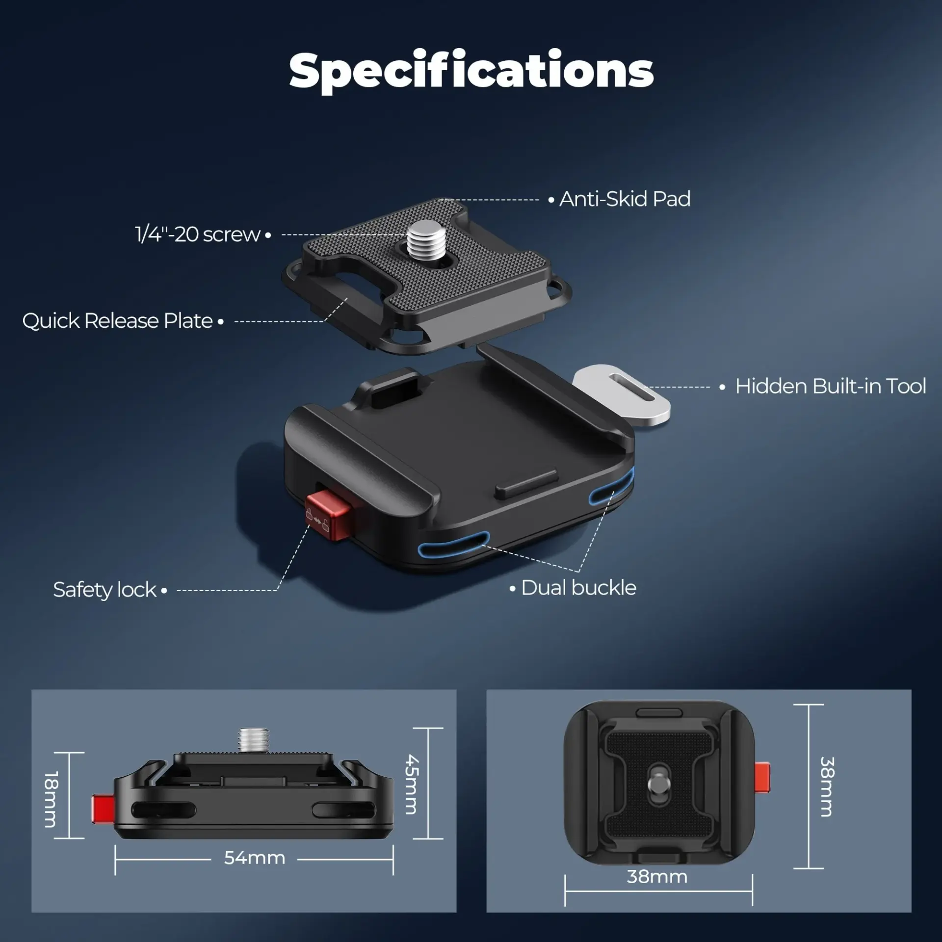 Freewell Freewell Camera Strap Quick Release Clamp Görsel 3