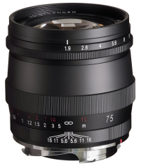 Voigtländer Ultron 75mm F1.9 VM MC Leica M Mount Lens (Multicoated - Mat Siyah)