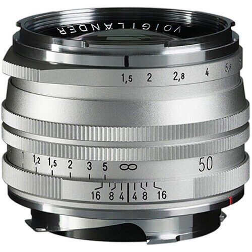 Voigtländer Nokton 50mm F1.5 Aspherical VL MC VM Leica M Mount Lens (Gümüş)