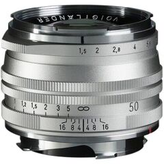 Voigtländer Nokton 50mm F1.5 Aspherical VL MC VM Leica M Mount Lens (Gümüş)