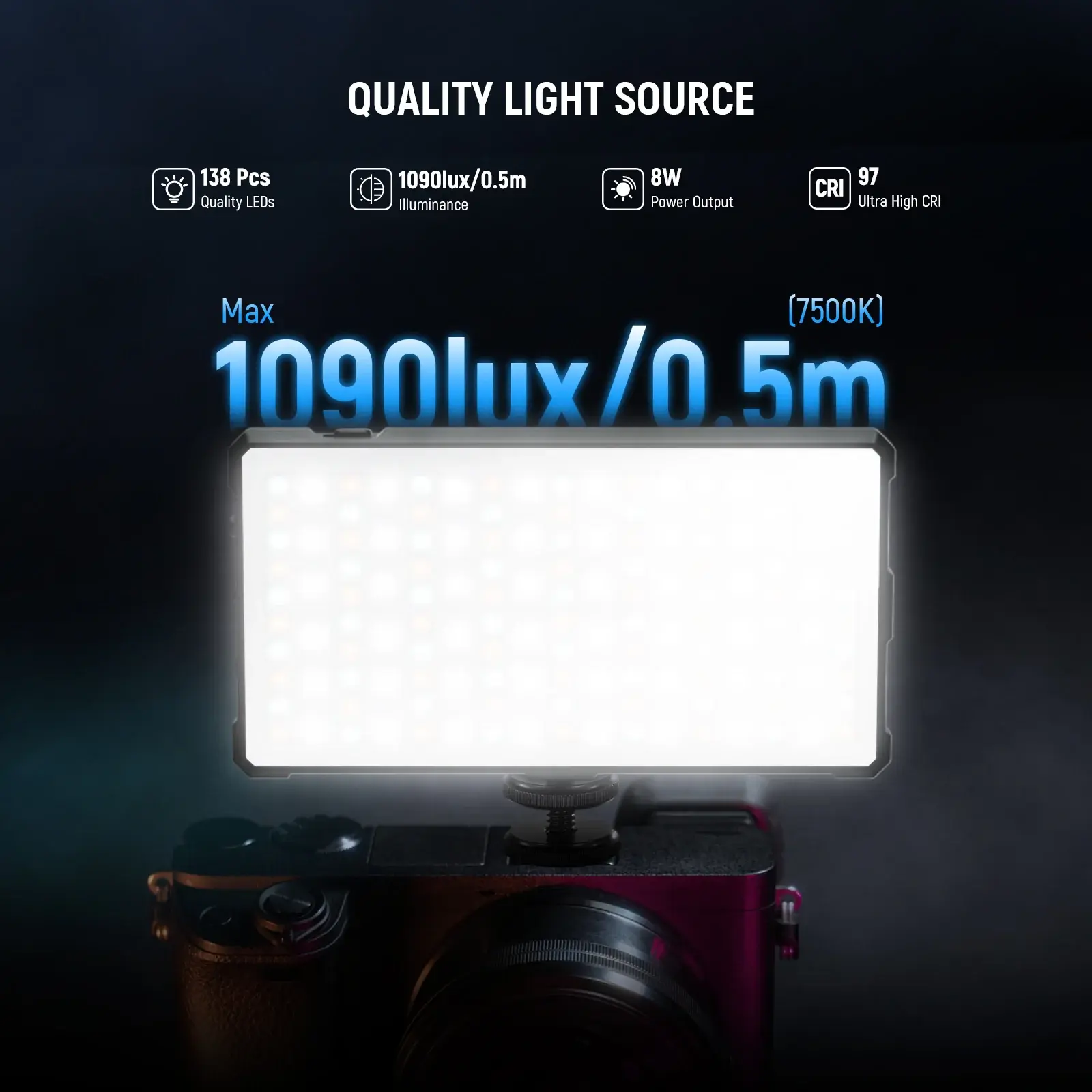 NEEWER SL90C RGB Mini Mobil Video Işığı'nın kompakt tasarımı ve montaj seçenekleri