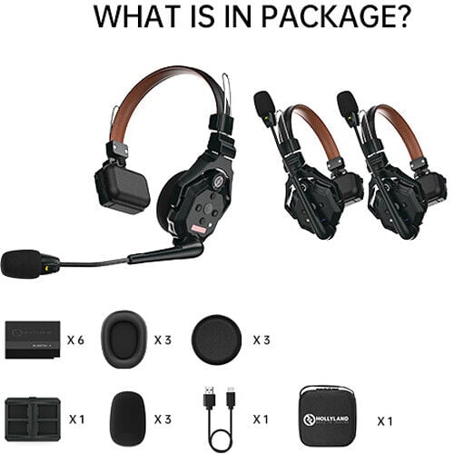 Hollyland Hollyland Solidcom C1 Pro-3S 3 Kişilik Full-Duplex ENC Kablosuz Intercom Sistemi Görsel 3
