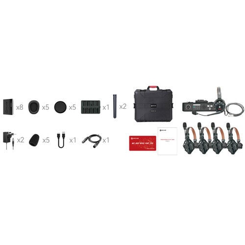 Hollyland Hollyland Solidcom C1 Pro-Hub4S 5 Kişilik Full-Duplex ENC Kablosuz Intercom Sistemi Görsel 8