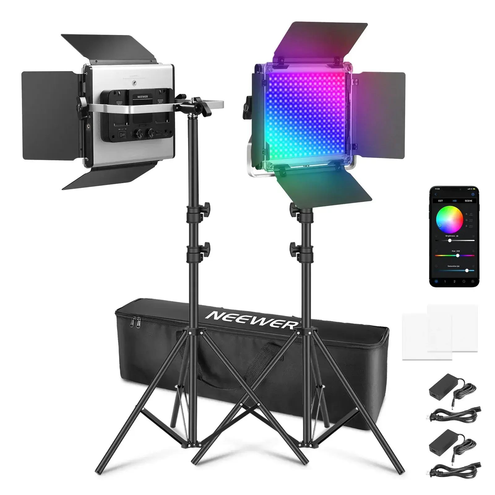 Neewer RGB660 Pro RGB LED Video Işık Seti (2'li İkili Set)