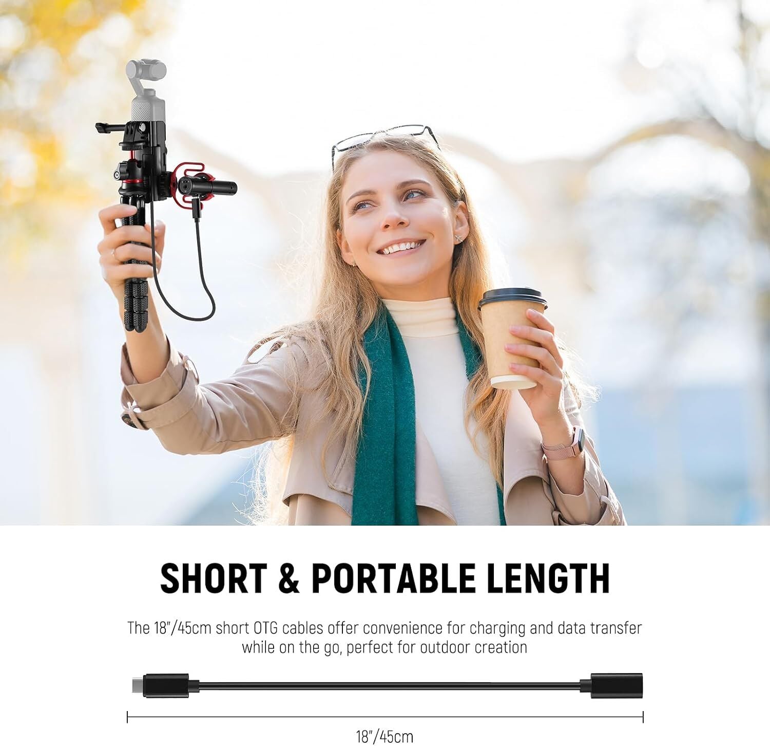 Neewer NEEWER LM7 2'li OTG Adaptör Kablo Seti USB-C / iOS Görsel 5