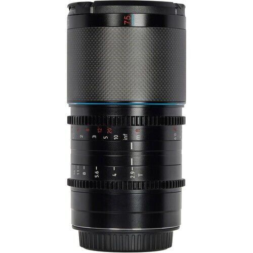 Sirui Saturn 75mm T2.9 1.6x Full-Frame Karbon Fiber Anamorfik Lens (E Mount, Mavi Flare)