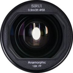 Sirui Saturn 35mm T2.9 1.6x Full-Frame Karbon Fiber Anamorfik Lens (E Mount, Mavi Flare)