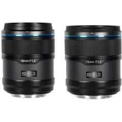 Sirui Sniper 16mm & 75mm F1.2 Lens Kiti (E Mount, Siyah)