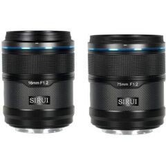 Sirui Sniper 16mm & 75mm F1.2 Lens Kiti (E Mount, Siyah)