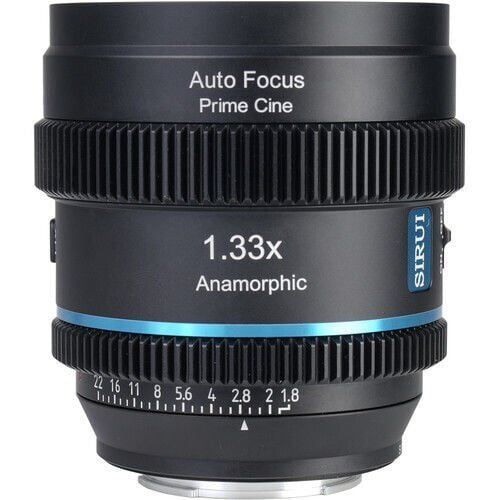 Sirui 20mm T1.8 1.33X S35 Auto-Focus Anamorfik Lens (E Mount, Mavi) Objektif
