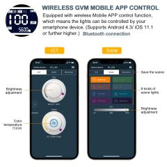 GVM PR150DBi-Color LED Video Işığı Ayaklı Softbox Set