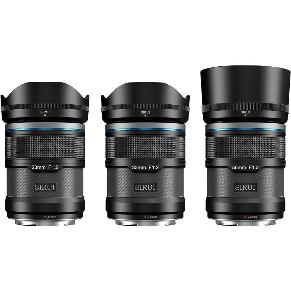 Sirui Sniper F1.2 APS-C Autofocus Fujifilm X Mount 3'lü Lens Kiti (Siyah)