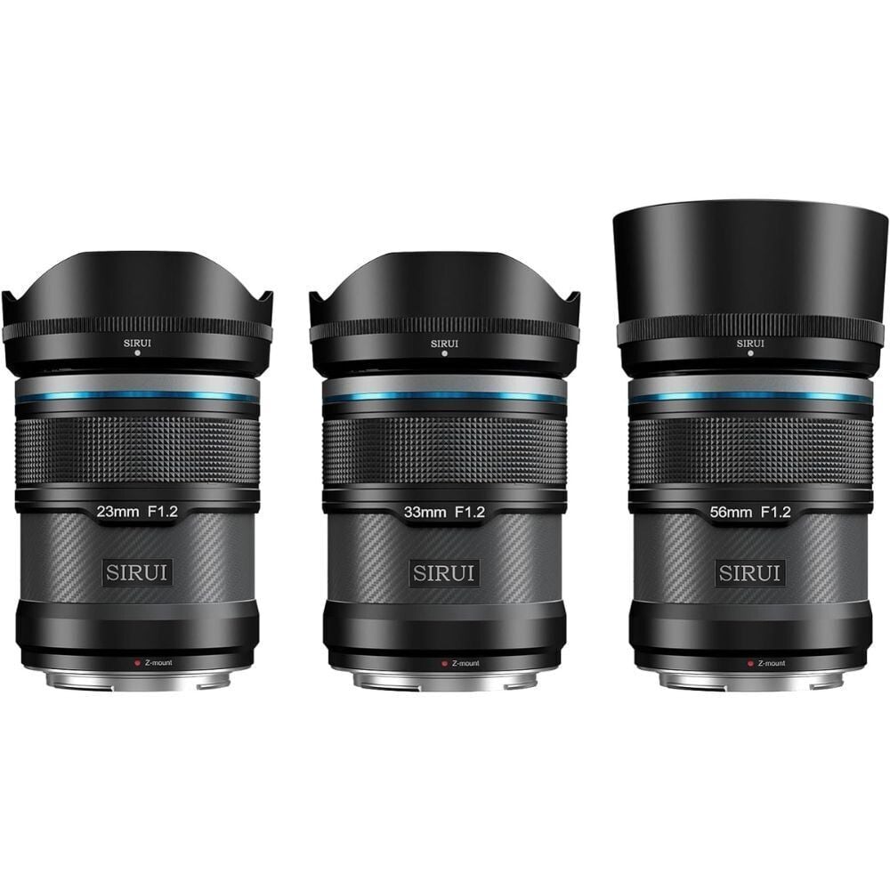 Sirui Sniper F1.2 APS-C Autofocus Sony E Mount 3'lü Lens Kiti (Siyah)