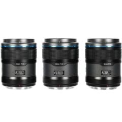 Sirui Sniper F1.2 APS-C Autofocus Sony E Mount 3'lü Lens Kiti (Siyah)