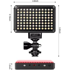 GVM 5S Bi-Color Kamera Üstü Dahili Akülü Mobil Led Işık (12x8cm)