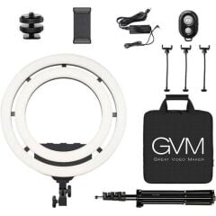 GVM Bi-Color & RGB LED Soft Double Ring Light (18'')