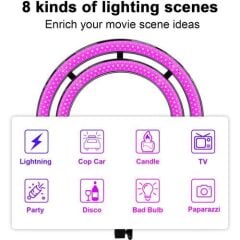 GVM Bi-Color & RGB LED Soft Double Ring Light (18'')