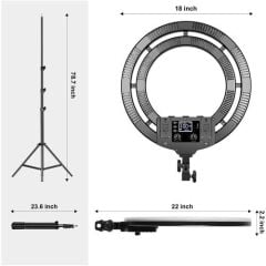 GVM Bi-Color & RGB LED Soft Double Ring Light (18'')