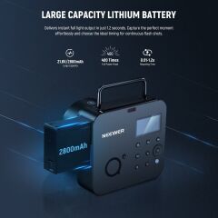 Neewer Q4 400W Akülü Flaş + QPRO-S Tetikleyici