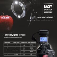 Neewer RF1-C 76W Makro Ring Flaş