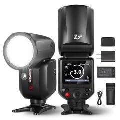 Neewer Z2PRO-N Nikon Uyumlu 76W Yuvarlak Kafa Akülü Tepe Flaşı