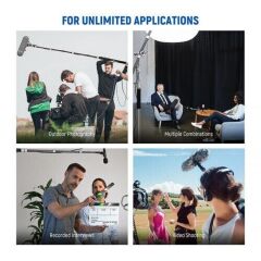 Neewer MS300C Mikrofon için Karbon Boom Kolu 300cm Gri