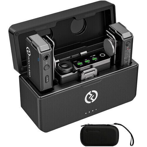 Hollyland Lark Max Duo İkili Kablosuz Mikrofon Sistemi - 2 ad. Kablolu Lavalier Mikrofon Hediye