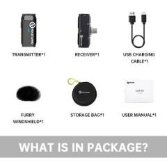 Hollyland Lark C1 Solo Tekli Kablosuz Mikrofon Sistemi (IOS Uyumlu)