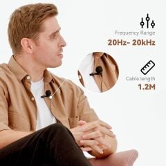 Hollyland HL-OLM02 Omnidirectional Lavalier Microphone Set (2-Pack, Black)