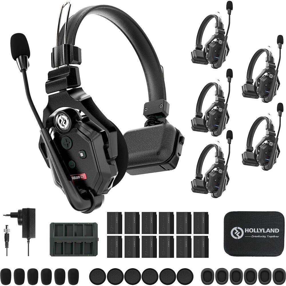 Hollyland Solidcom C1-6S Kablosuz Intercom Sistemi (6 Kullanıcı)