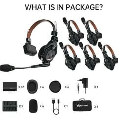Hollyland Solidcom C1 PRO-6S Profesyonel Kablosuz Intercom Sistemi (6 Kullanıcı)
