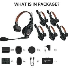Hollyland Solidcom C1 PRO-6S Profesyonel Kablosuz Intercom Sistemi (6 Kullanıcı)