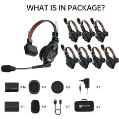 Hollyland Solidcom C1 PRO-8S Profesyonel Kablosuz Intercom Sistemi (8 Kullanıcı)