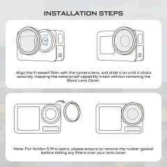 Freewell DJI Osmo Action 5 Pro ND/PL Filters 4Pack