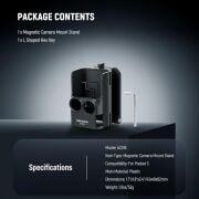 NEEWER BASICS AC015 Manyetik Kamera Montajı (DJI Osmo Pocket 3 Uyumlu, 180° Dönebilir)