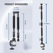 NEEWER UA057 22'' (55 cm) Mafsallı Magic Arm Süper Kelepçe ve Telefon Tutucu Kiti