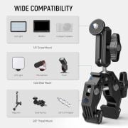 NEEWER ST83 Süper Kelepçe ve 3'' (7,62 cm) Çift Bilyeli Magic Arm Kiti