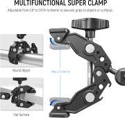 NEEWER ST83 Süper Kelepçe ve 3\'\' (7,62 cm) Çift Bilyeli Magic Arm Kiti