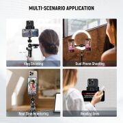 NEEWER SP-08 Metal Telefon Tripod Montaj Adaptörü (Çift Telefon Tutuculu)