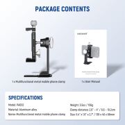 NEEWER PA002 Alüminyum Alaşımlı Döndürülebilir Akıllı Telefon Tripod Adaptörü