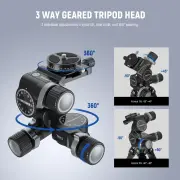 NEEWER TH15 3 Yönlü Dişli Tripod Kafası