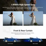 Neewer Z3R-N Nikon Uyumlu 100W Yuvarlak Kafa Akülü Tepe Flaşı