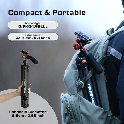 Freewell Freewell The Real Travel Karbon Fiber Tripod Görsel 7