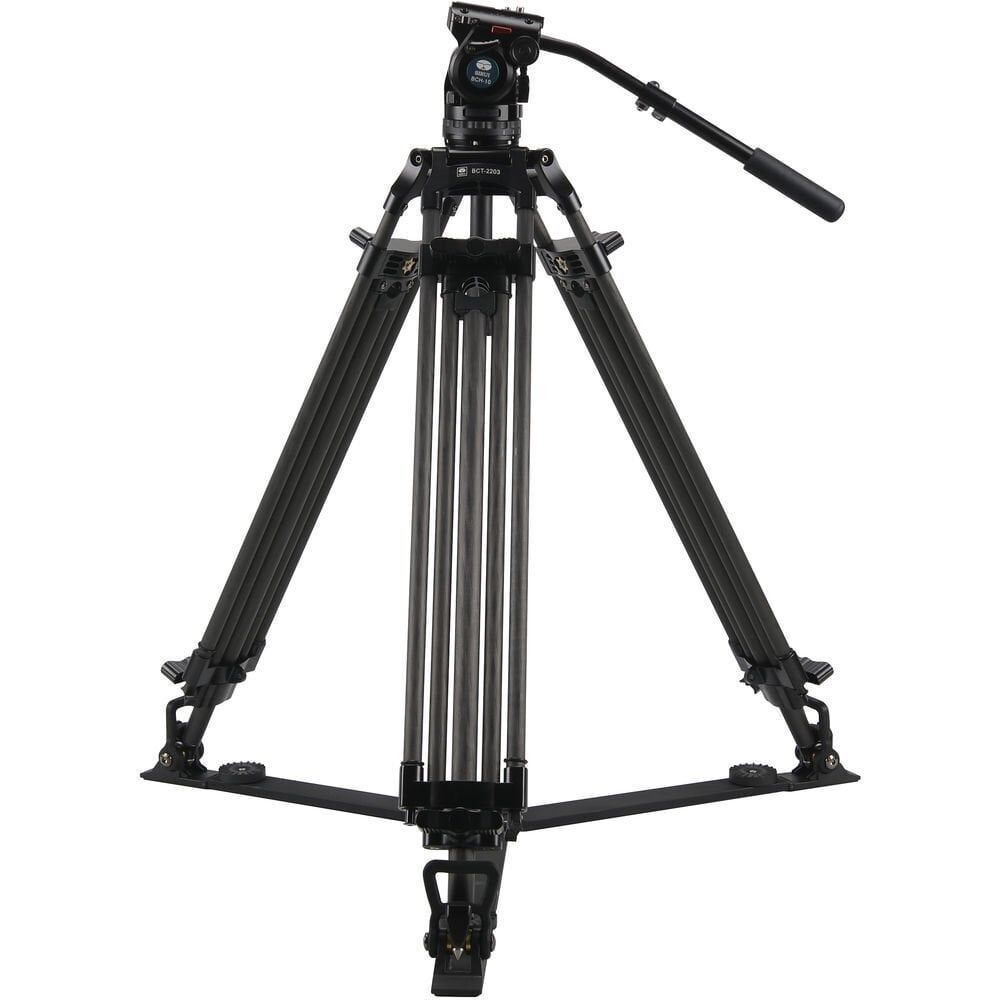 Sirui BCT‑2203+BCH‑10 Profesyonel Karbon Fiber Video Tripod Kiti