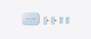 Hollyland LARK A1 Combo Sky Blue 2 Kişilik Kablosuz Mikrofon Sistemi - Mavi