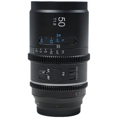 Sirui Astra Series AF 50mm T1.8 1.33x Full Frame Blue Flares Anamorphic Sony E Mount Lens