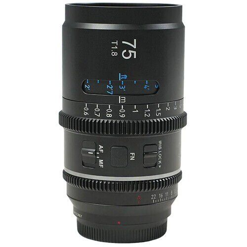 Sirui Astra Series AF 75mm T1.8 1.33x Full Frame Blue Flares Anamorphic Nikon Z Mount Lens