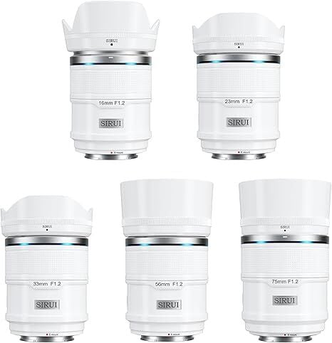 Sirui Sniper F1.2 APS-C Autofocus Sony E Mount 5'li Lens Kiti (Beyaz)