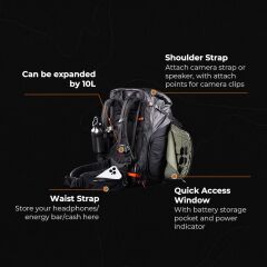 PGYTECH OnePro Flex Backpack 40L (Space Black) +Camera Insert L